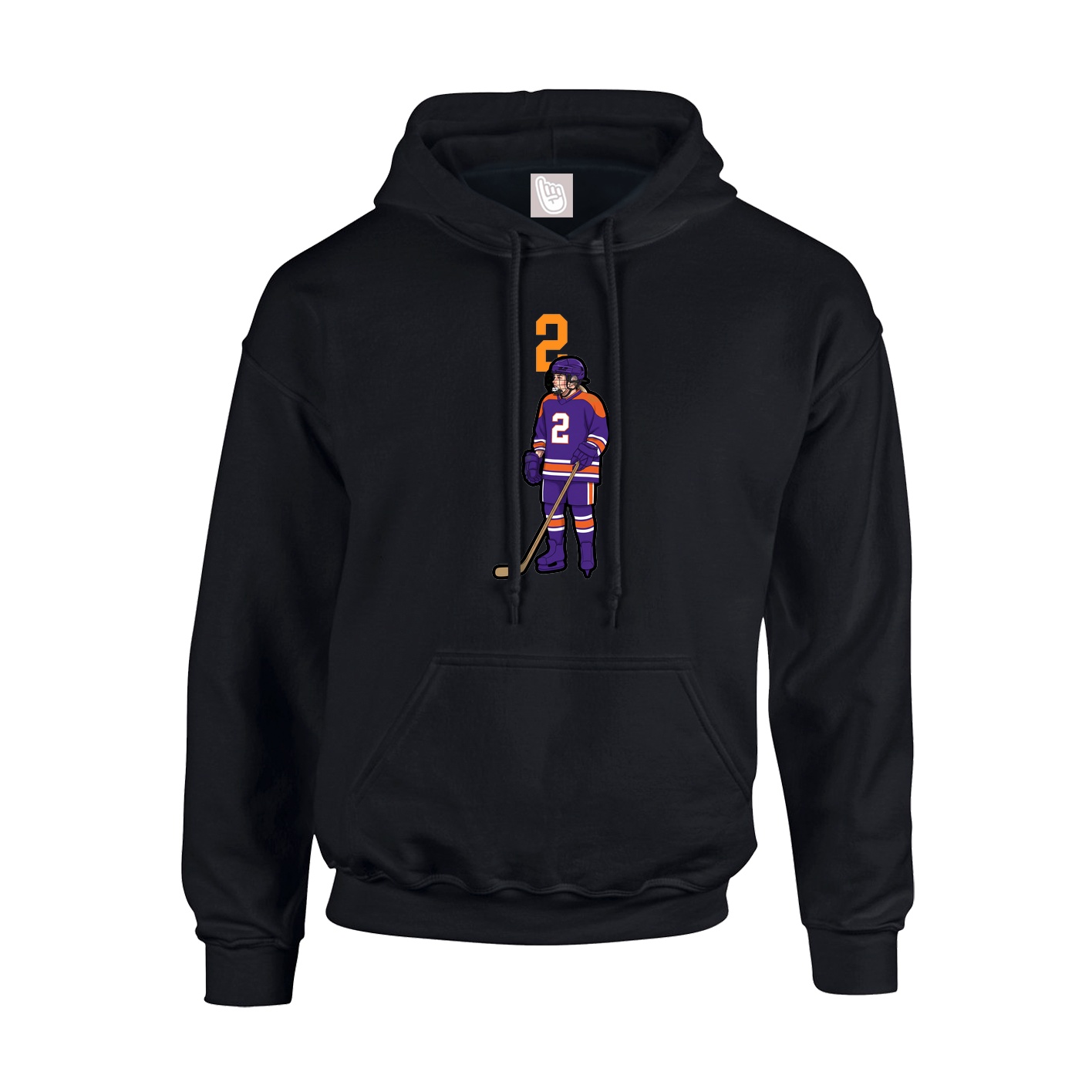 Youth Hoodie — Number Top in Black
