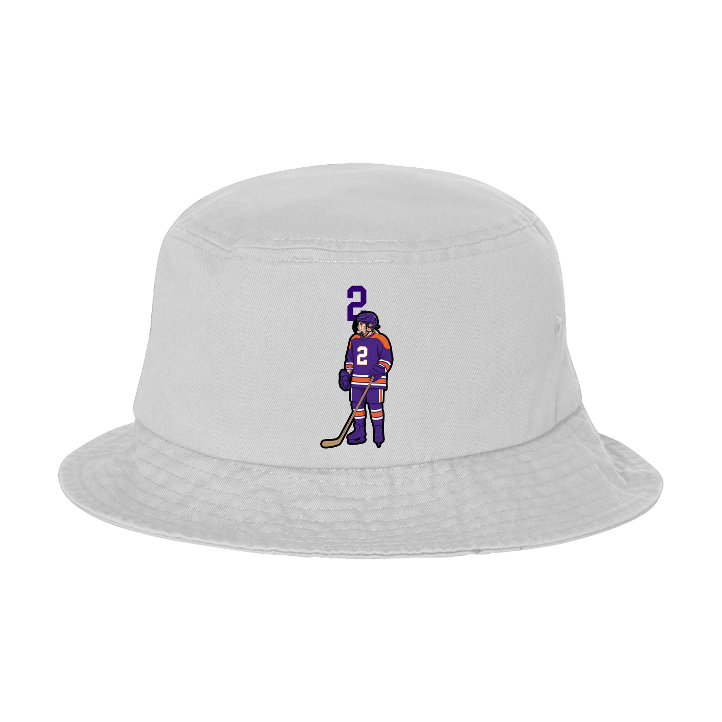 Bucket Cap — Number Top in White