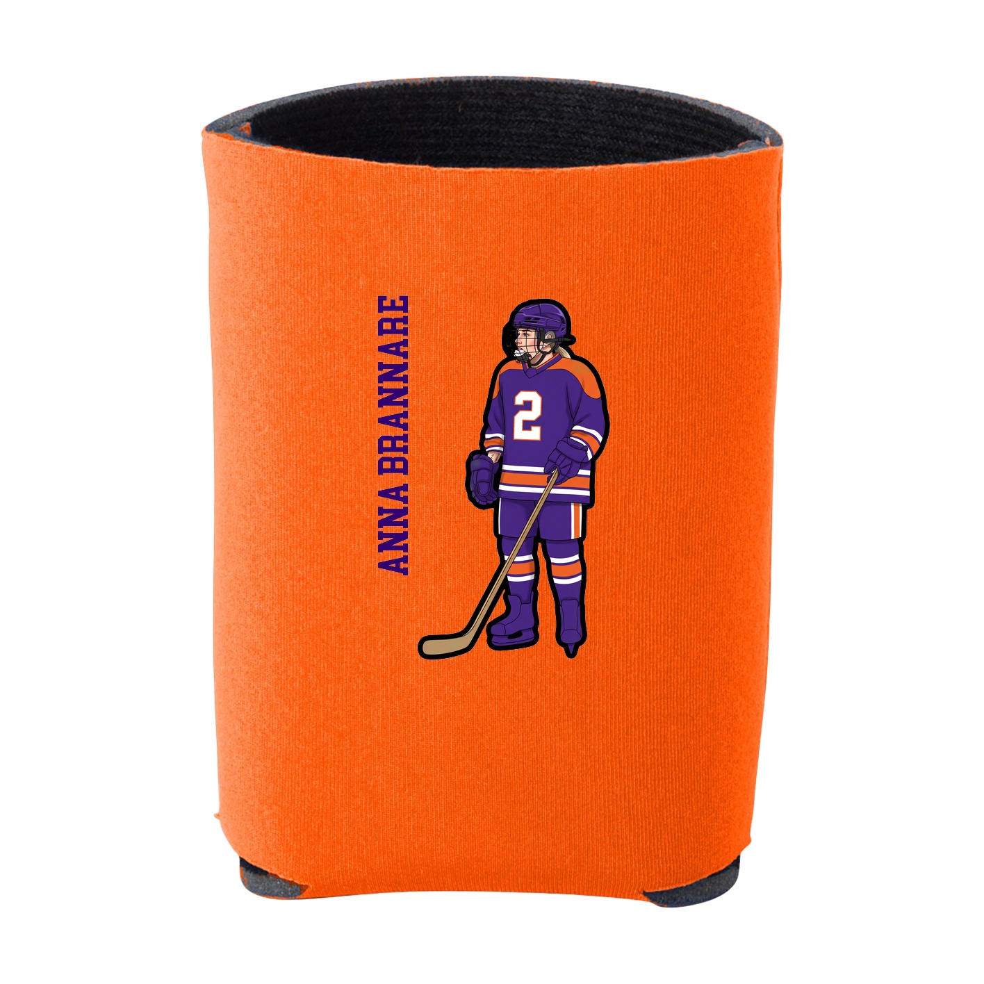 Can Holder — Name Vertical in Orange