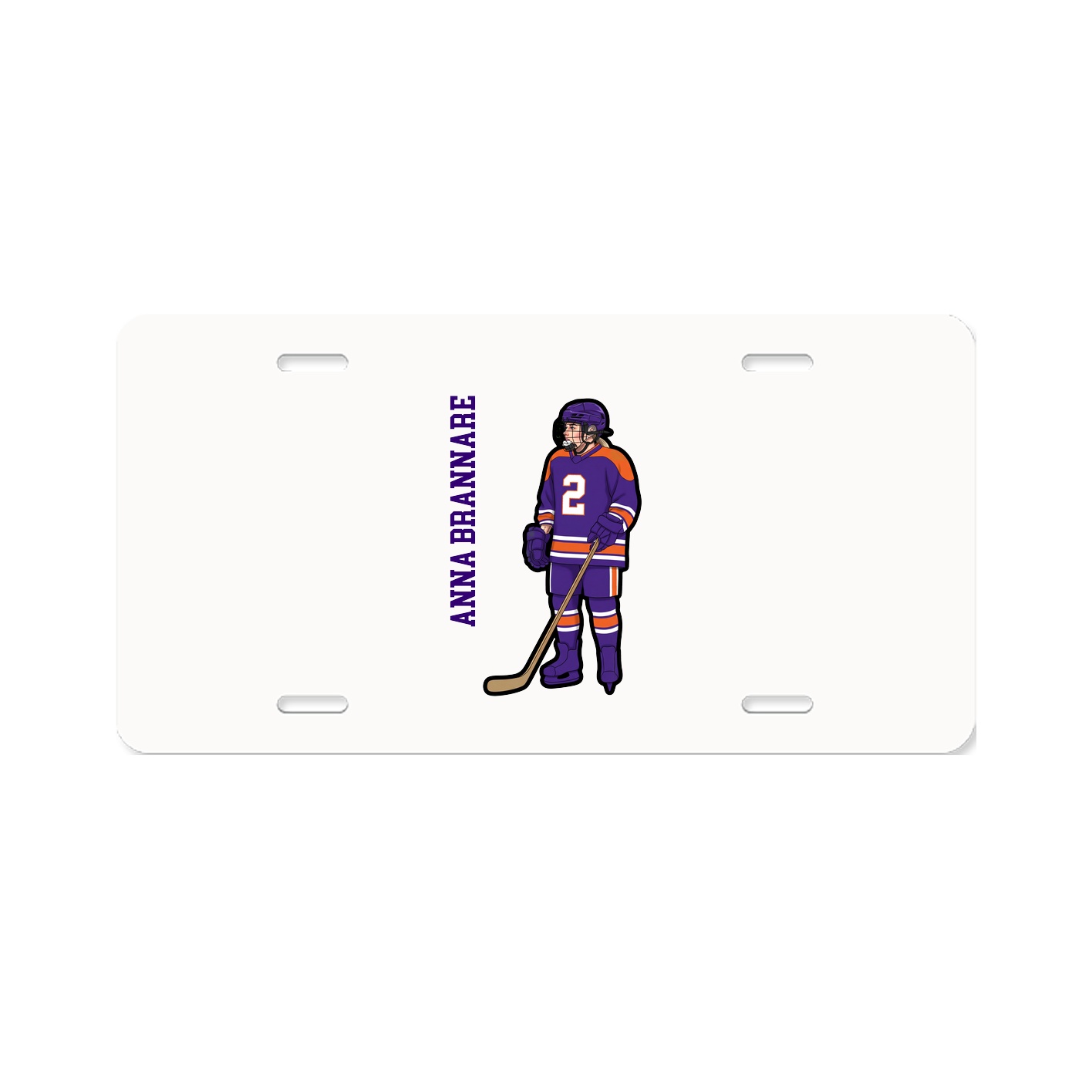 License Plate — Name Vertical in Classic