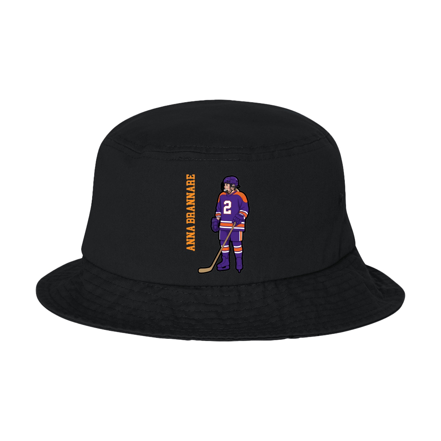 Bucket Cap — Name Vertical in Black