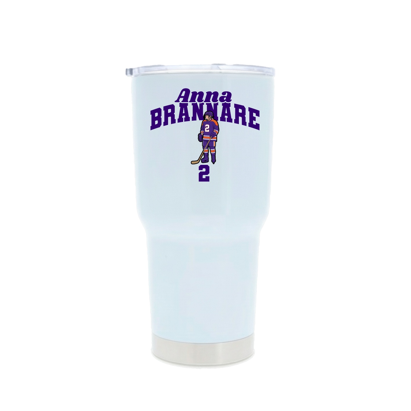 30oz Stainless Steel Tumbler — Signature Arch in White