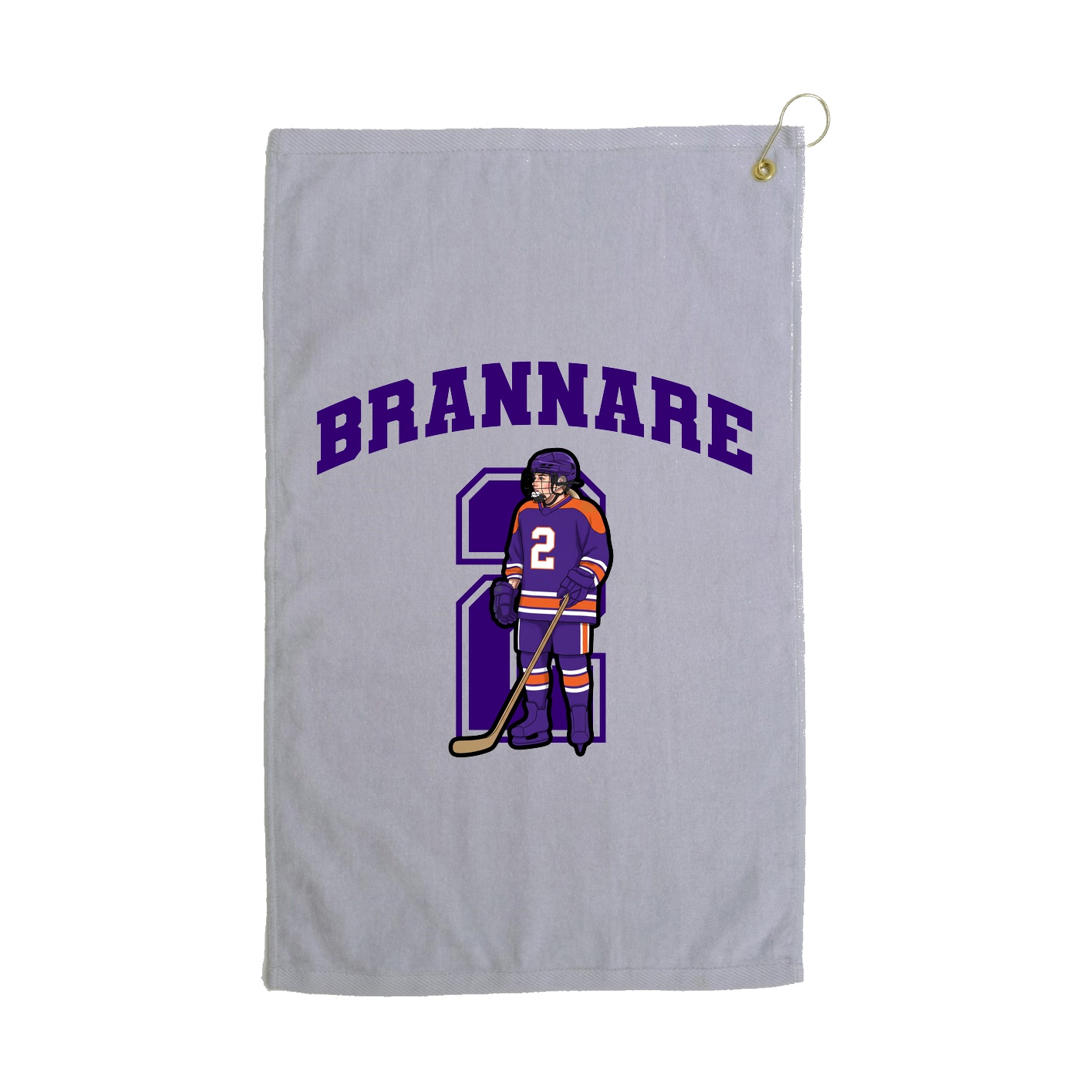 Golf Towel — Number in Grey