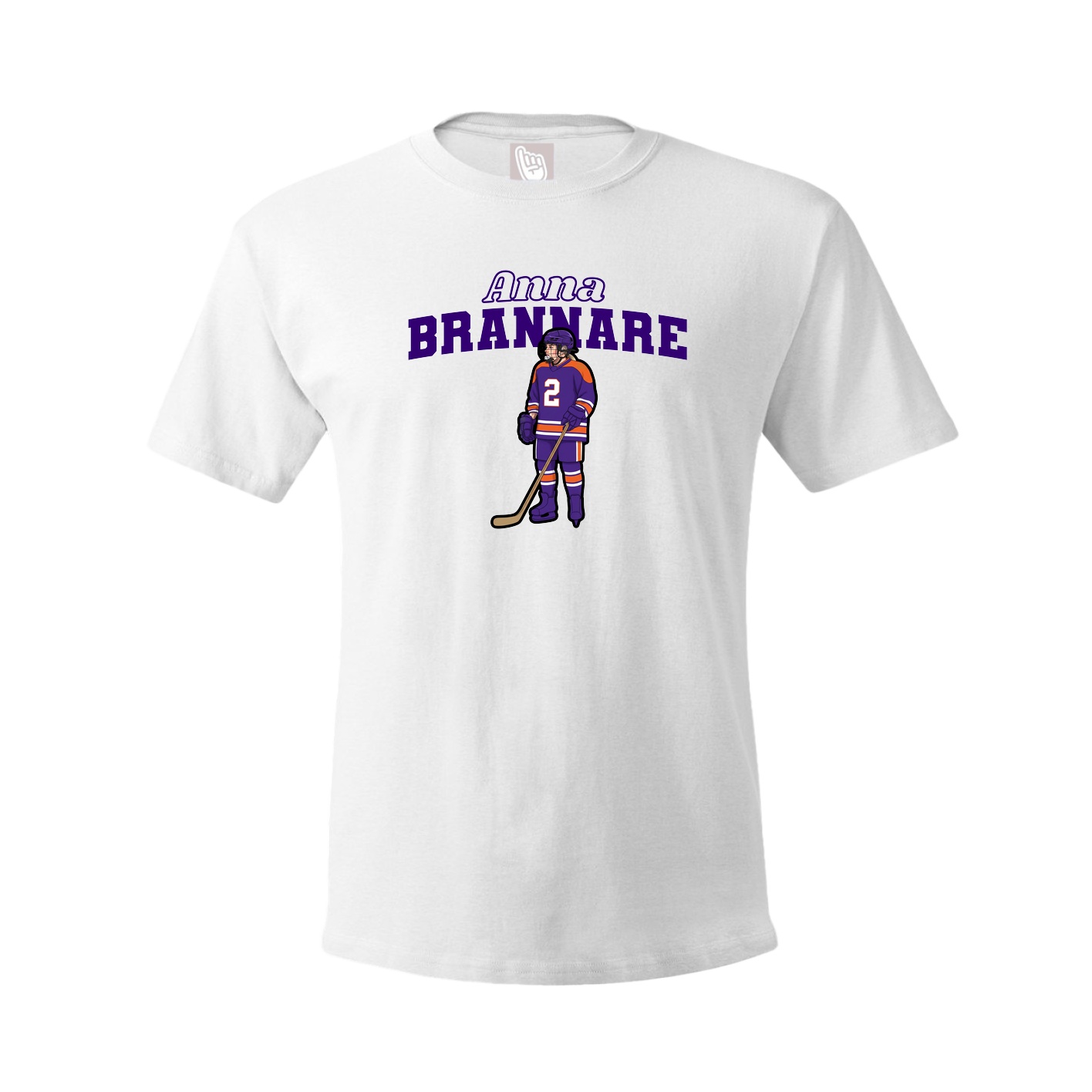 Youth Tee — Name Arch in White