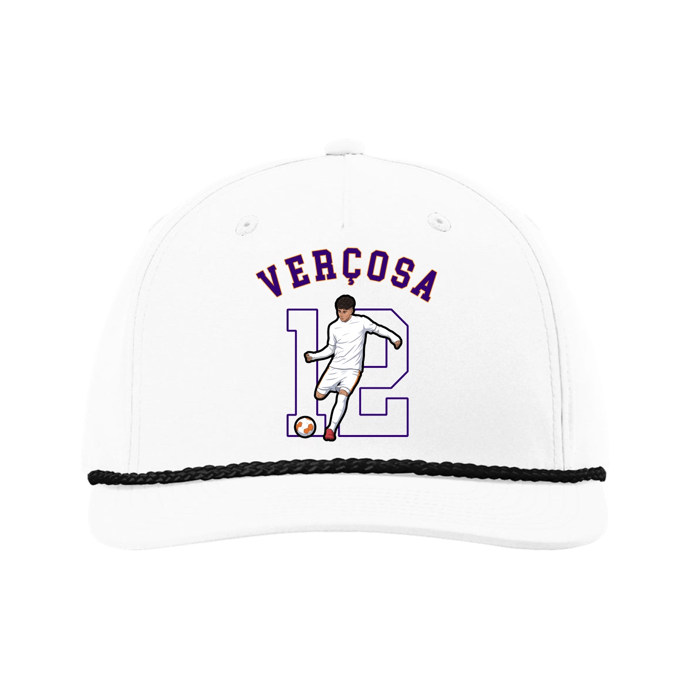 Five-Panel Classic Rope Cap — Shirsey Arch in White
