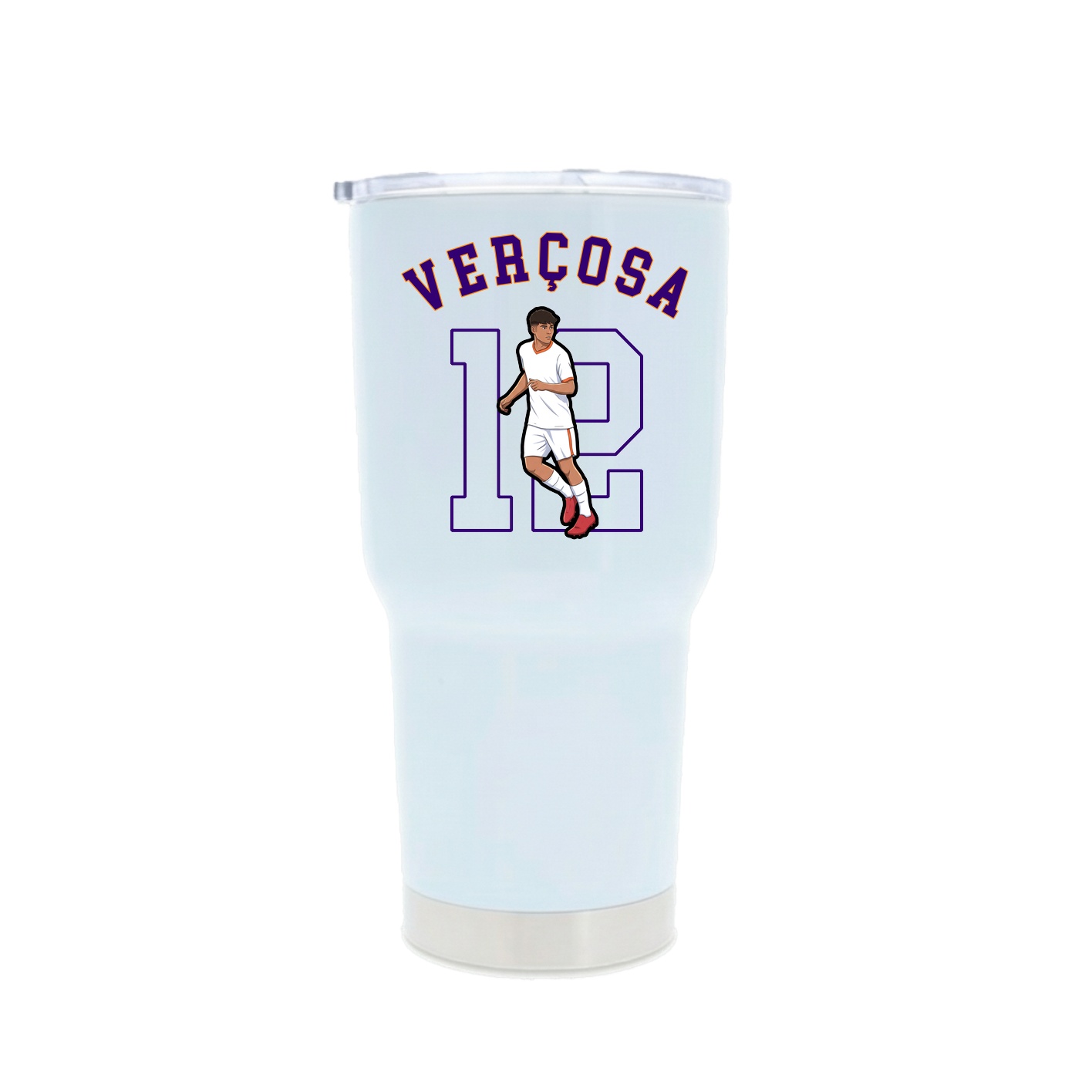 30oz Stainless Steel Tumbler — Shirsey Arch in White