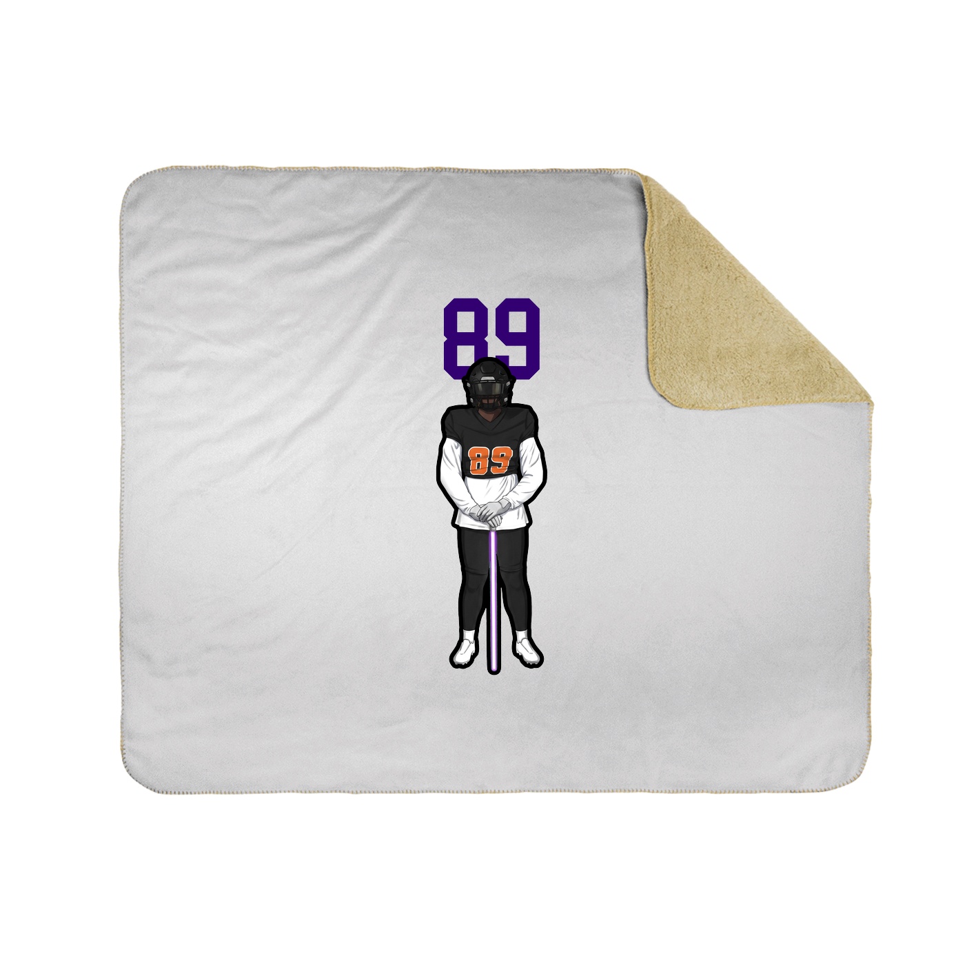 Throw Blanket — Number Top in White