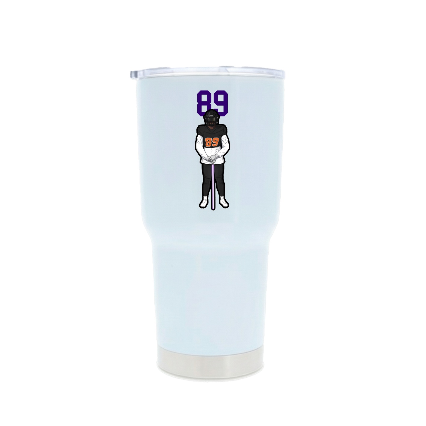 30oz Stainless Steel Tumbler — Number Top in White