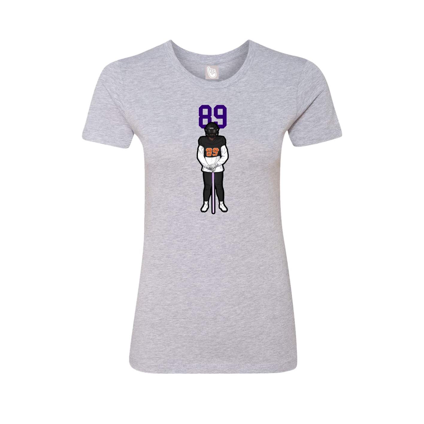 Womens Tee — Number Top in Grey