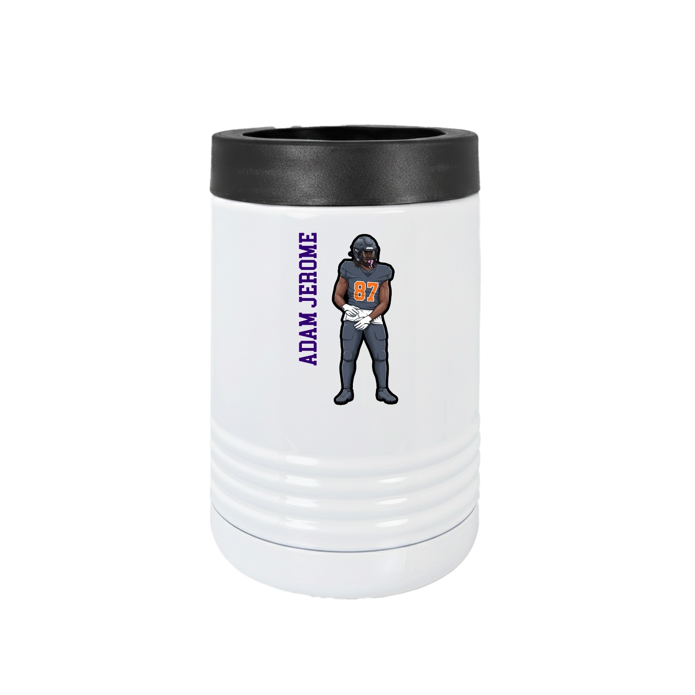 Beverage Holder — Name Vertical in White