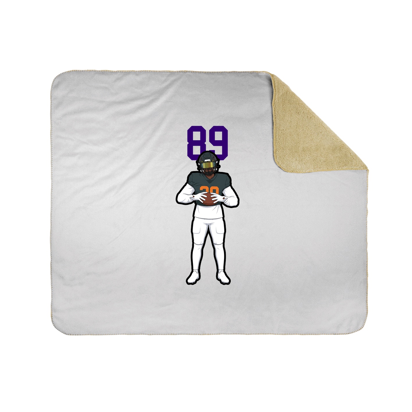 Throw Blanket — Number Top in White