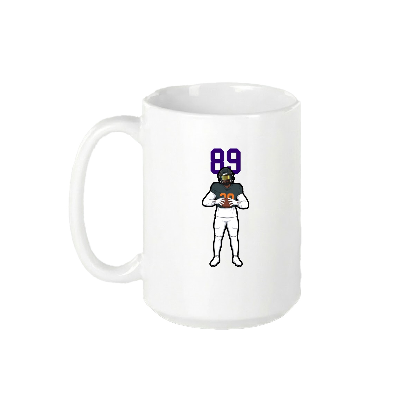 15oz Coffee Mug — Number Top in White