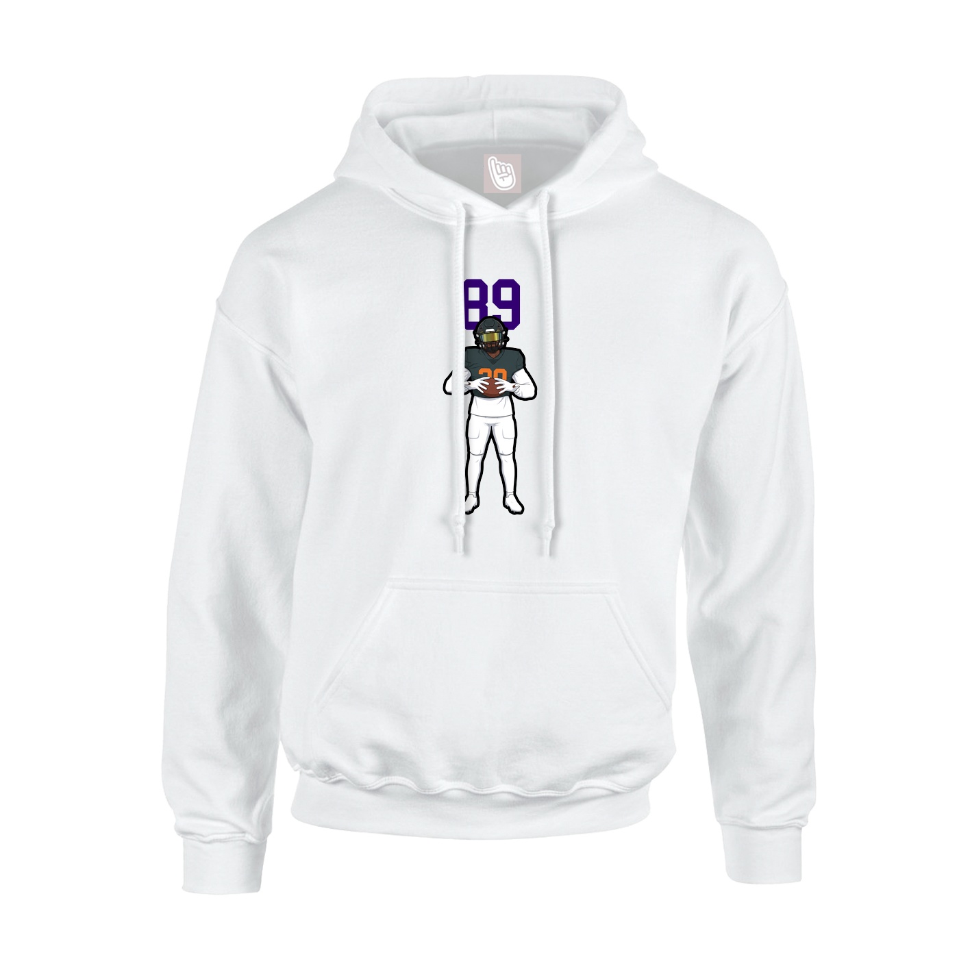 Hoodie — Number Top in White