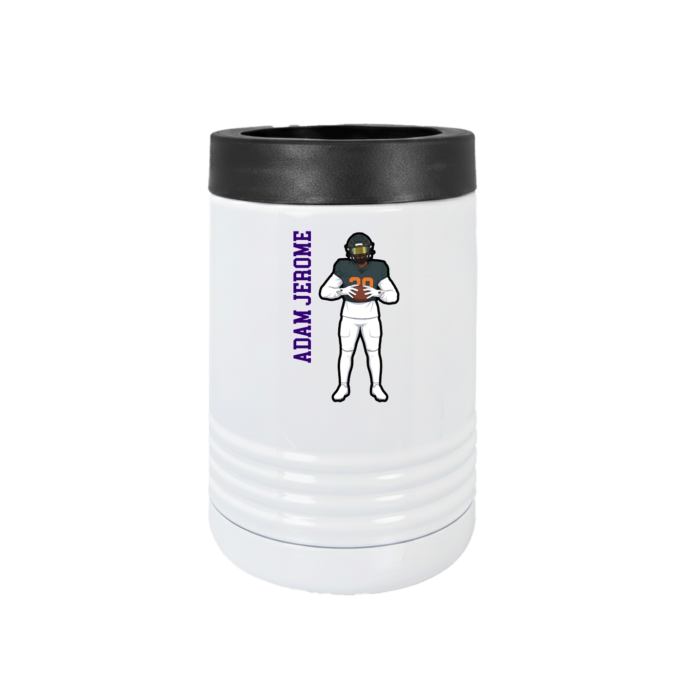 Beverage Holder — Name Vertical in White