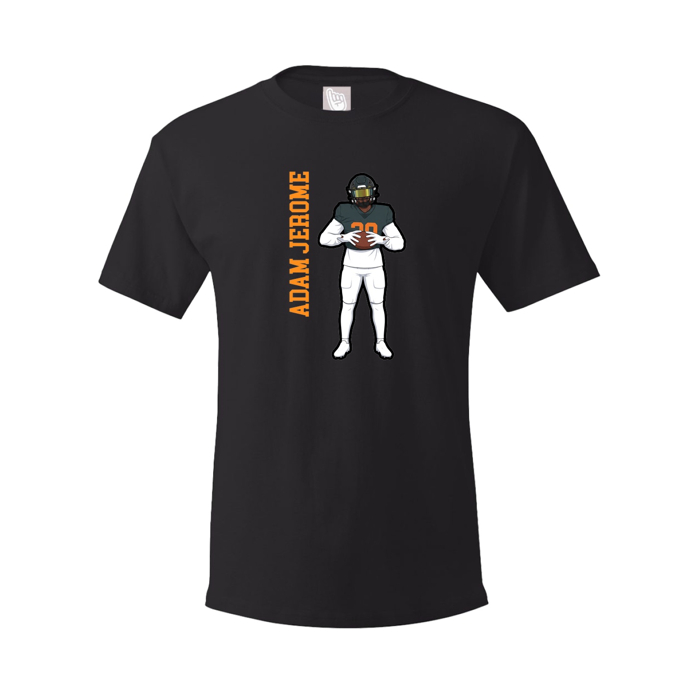 Youth Tee — Name Vertical in Black