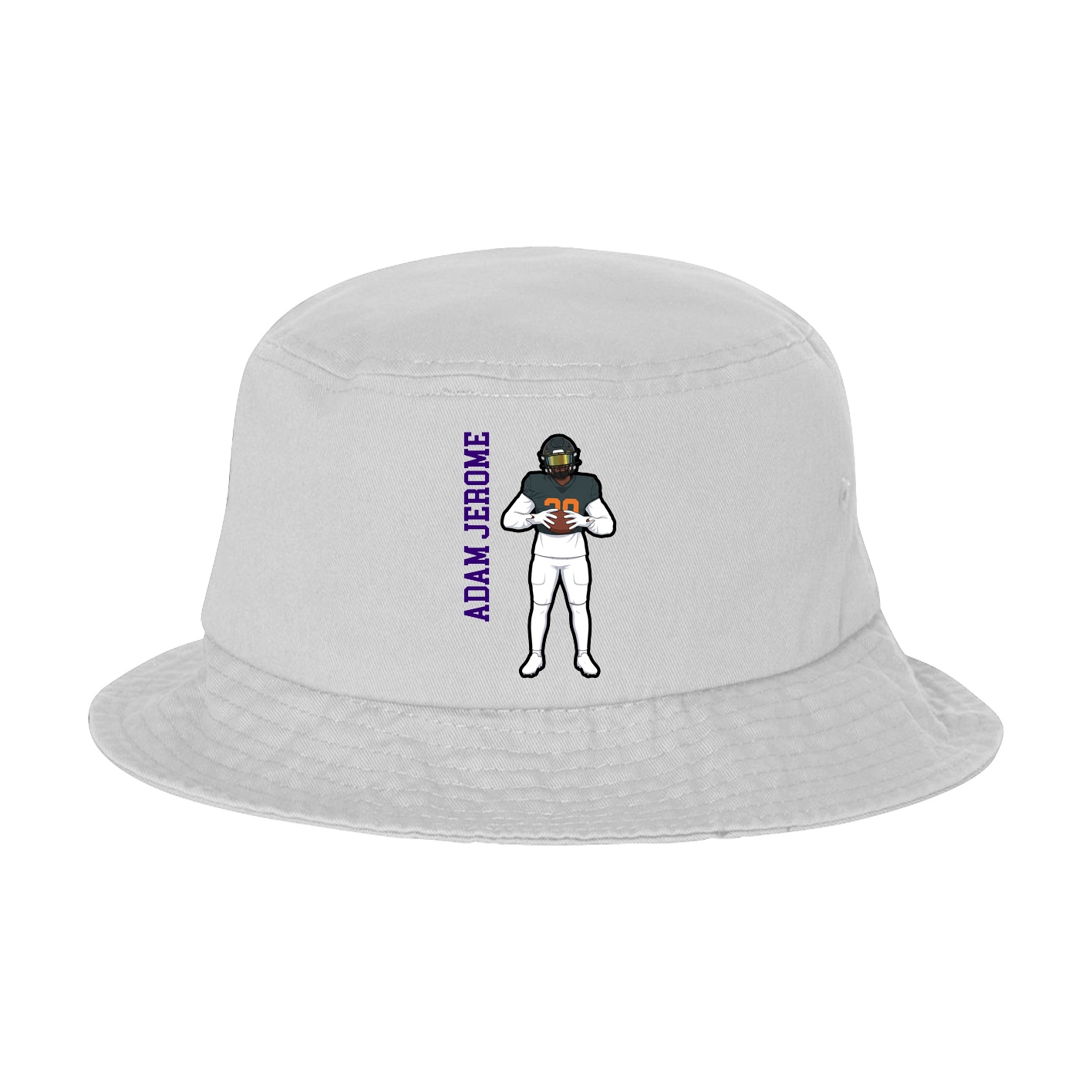 Bucket Cap — Name Vertical in White