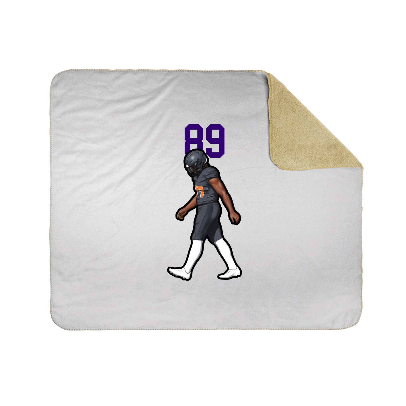 Throw Blanket — Number Top in White