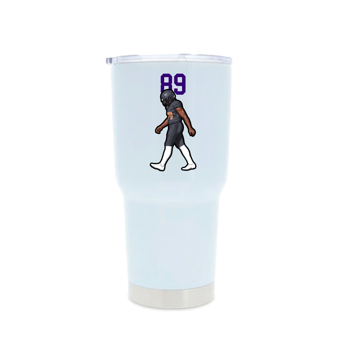 30oz Stainless Steel Tumbler — Number Top in White