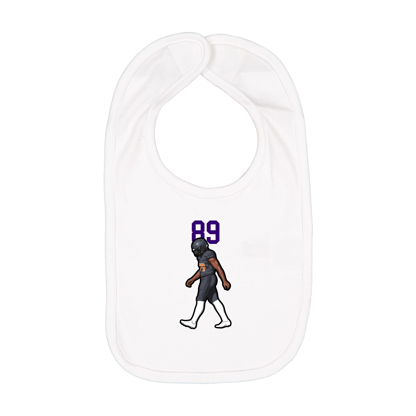 Infant Bib — Number Top in White