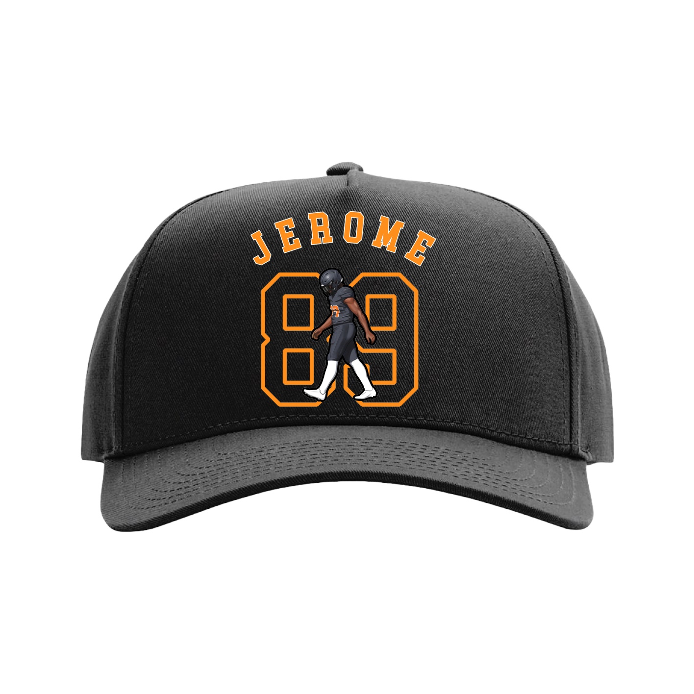 Full Fabric Five-Panel Champ Cap — Shirsey Arch in Black