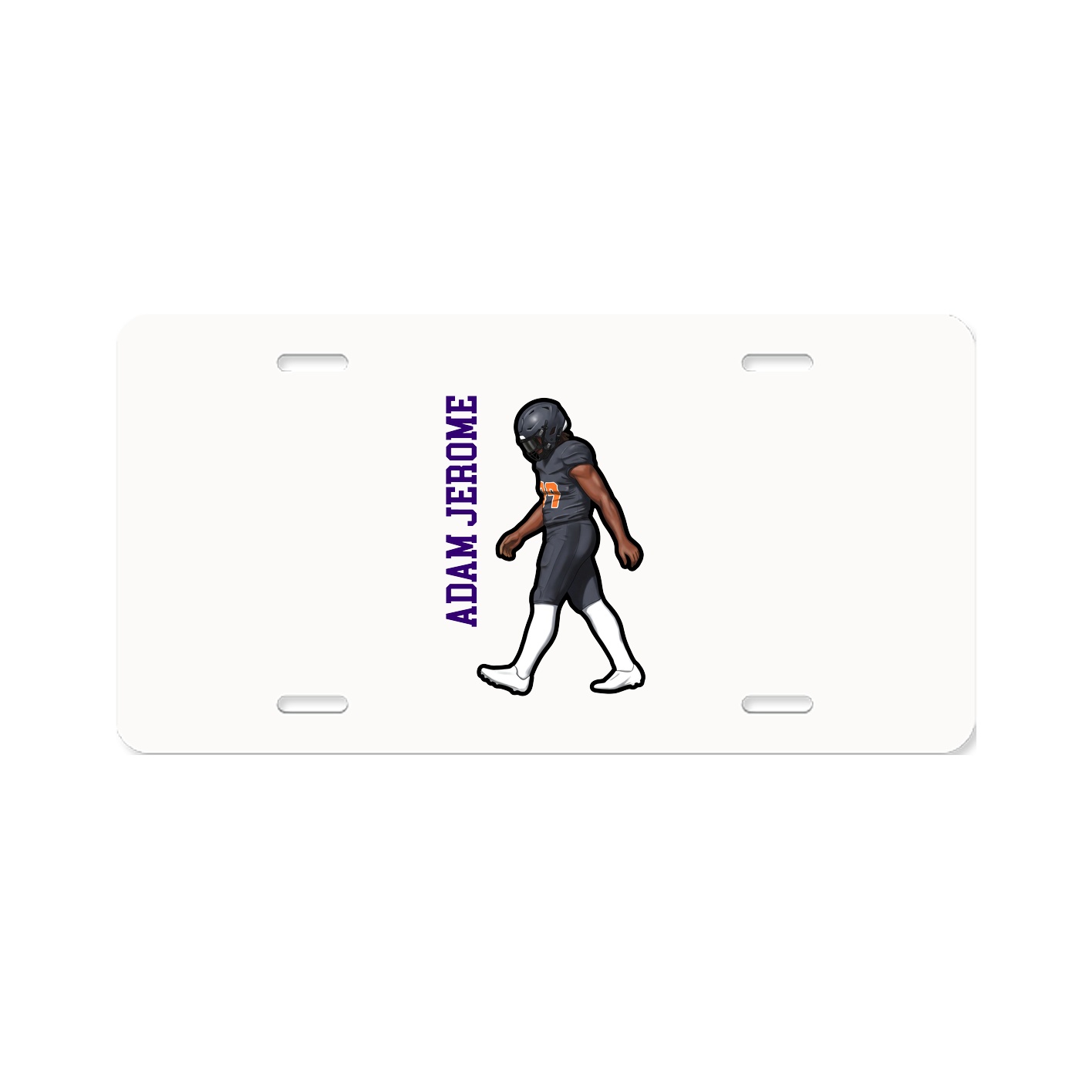 License Plate — Name Vertical in Classic