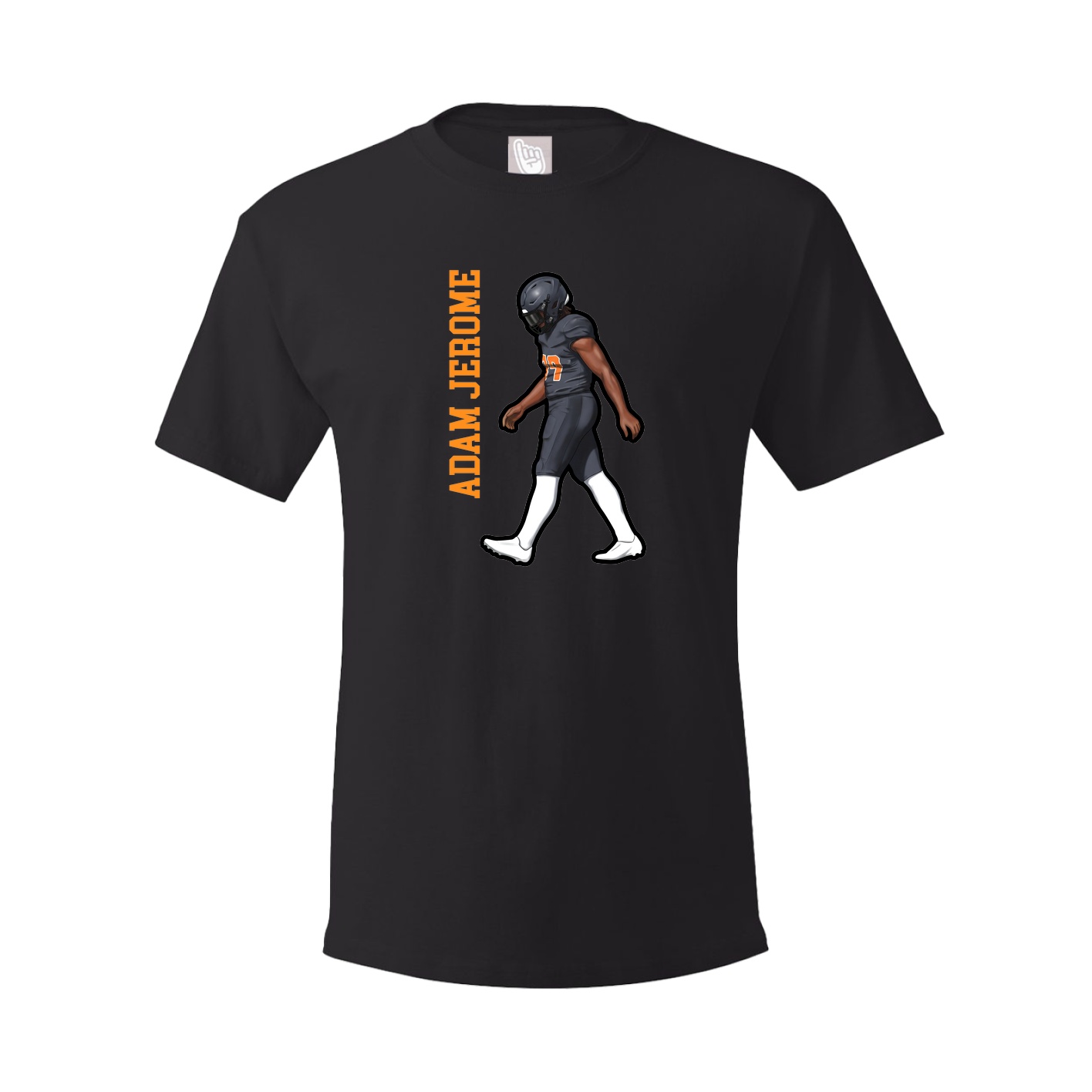 Youth Tee — Name Vertical in Black