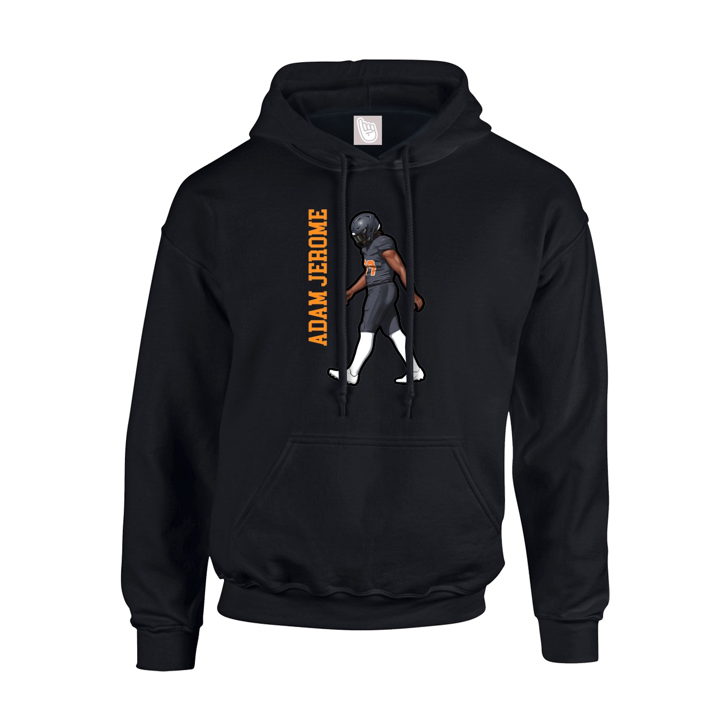 Hoodie — Name Vertical in Black
