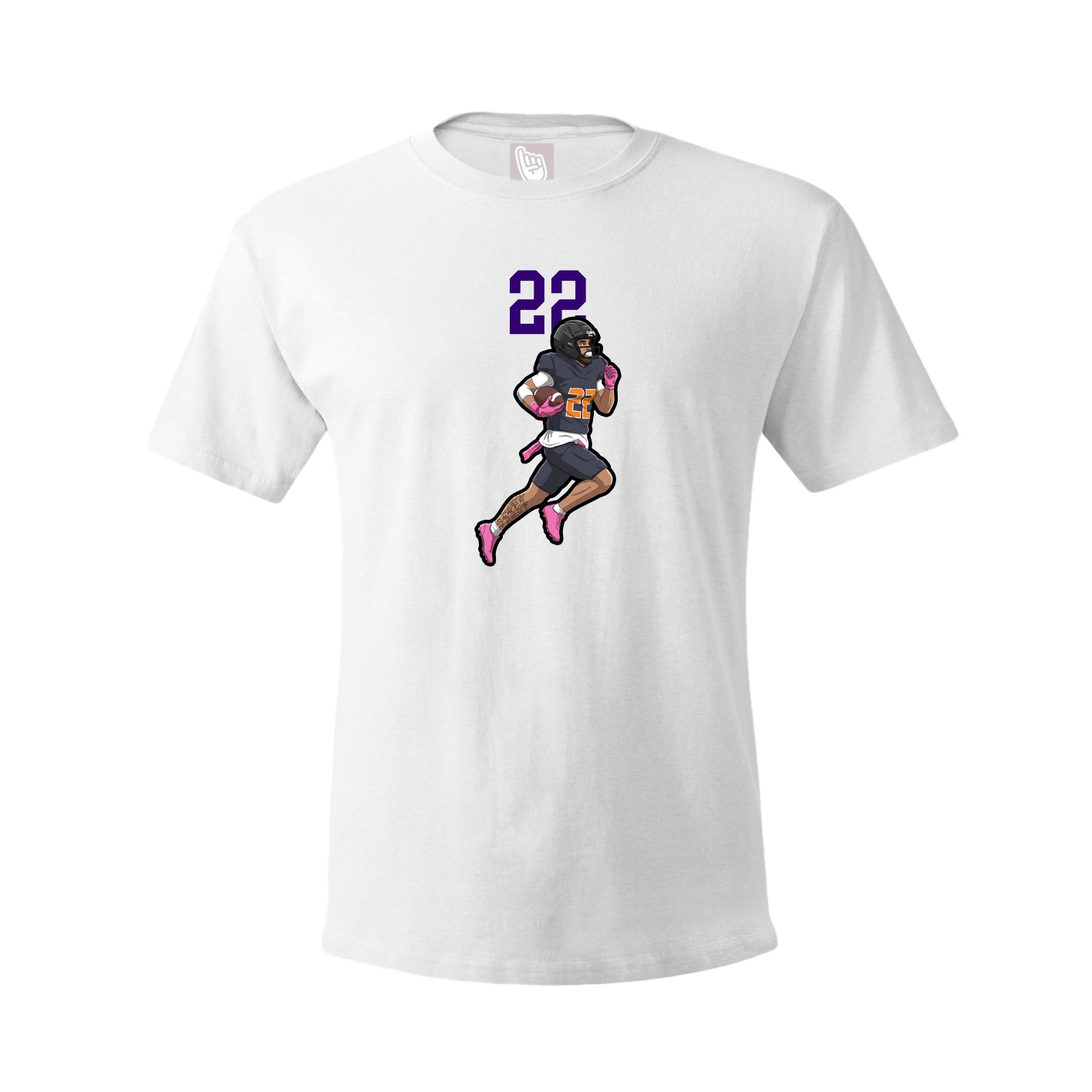 Youth Tee — Number Top in White