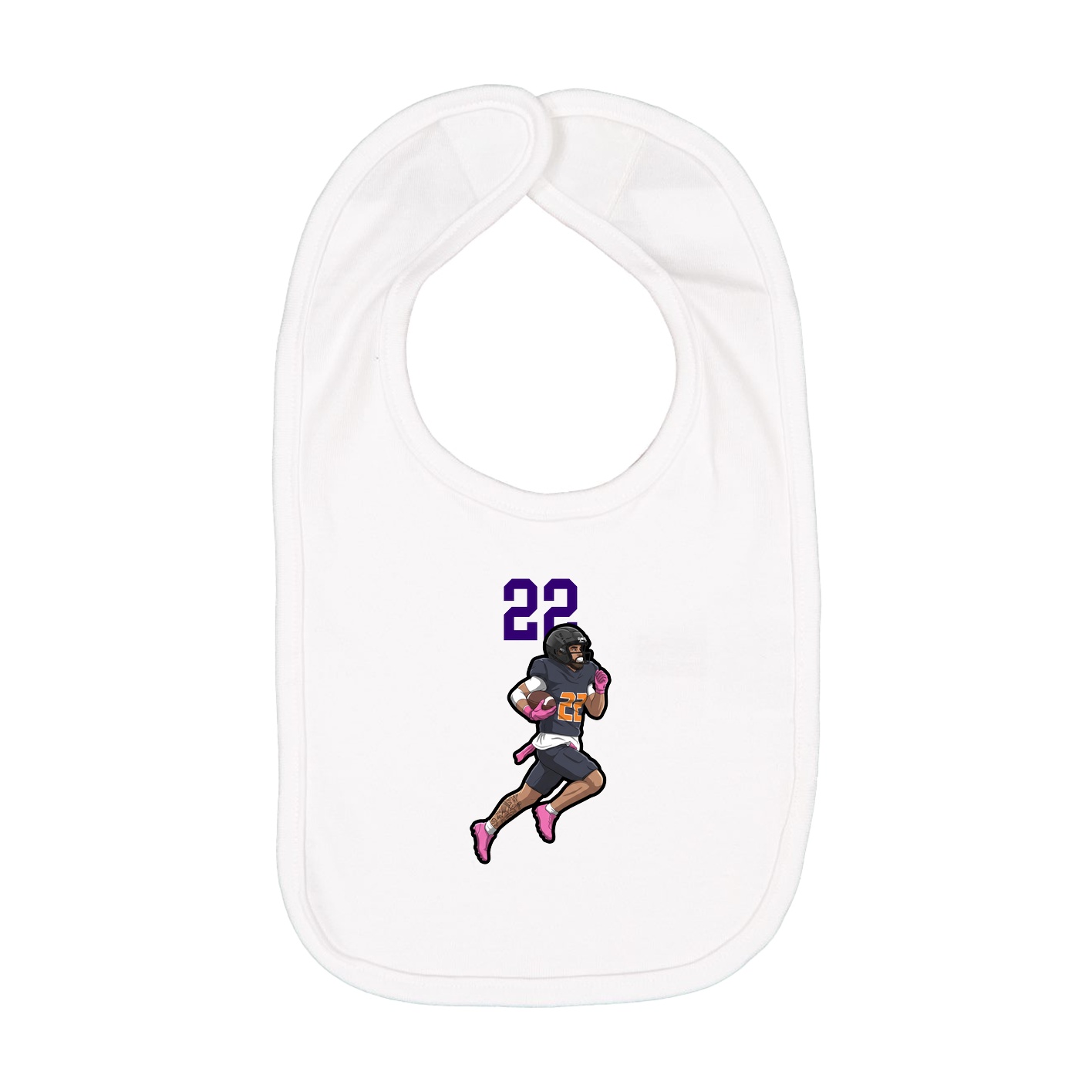 Infant Bib — Number Top in White
