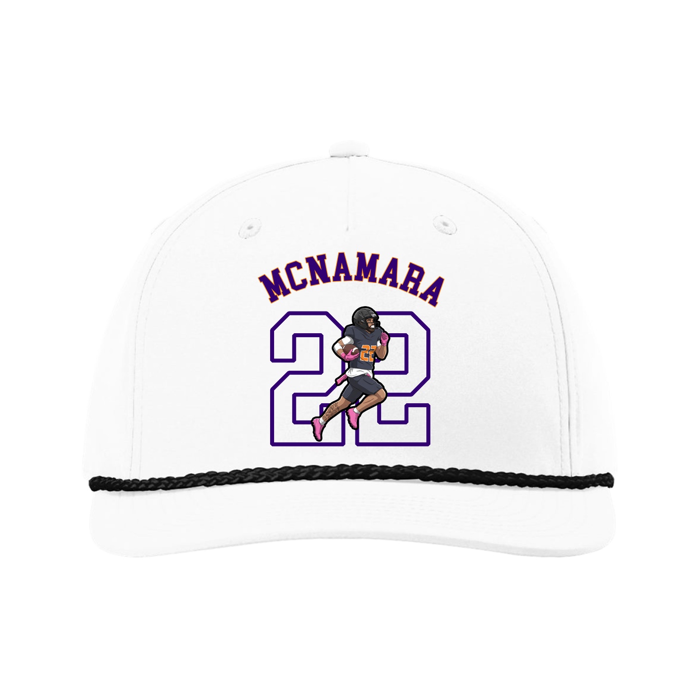 Five-Panel Classic Rope Cap — Shirsey Arch in White