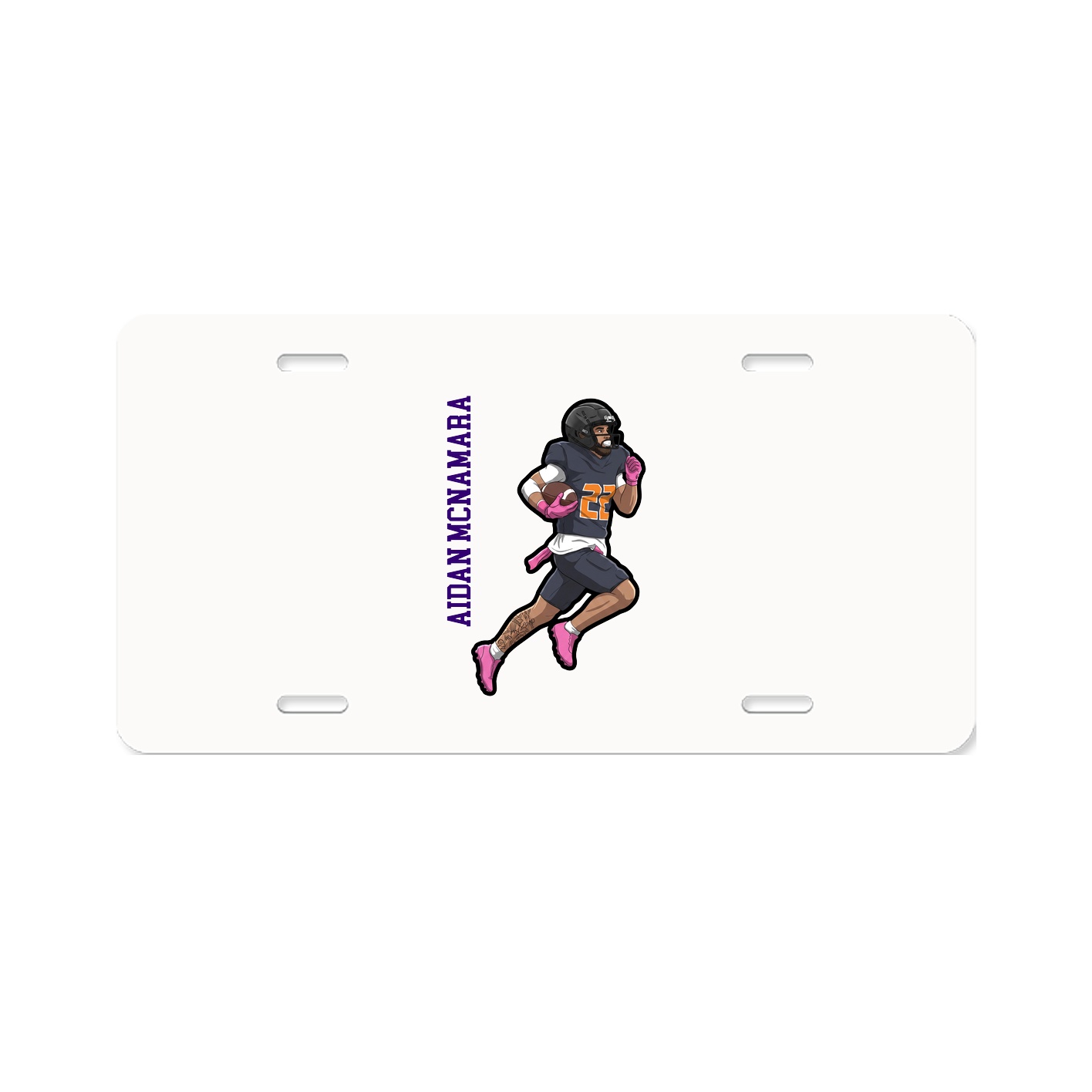 License Plate — Name Vertical in Classic