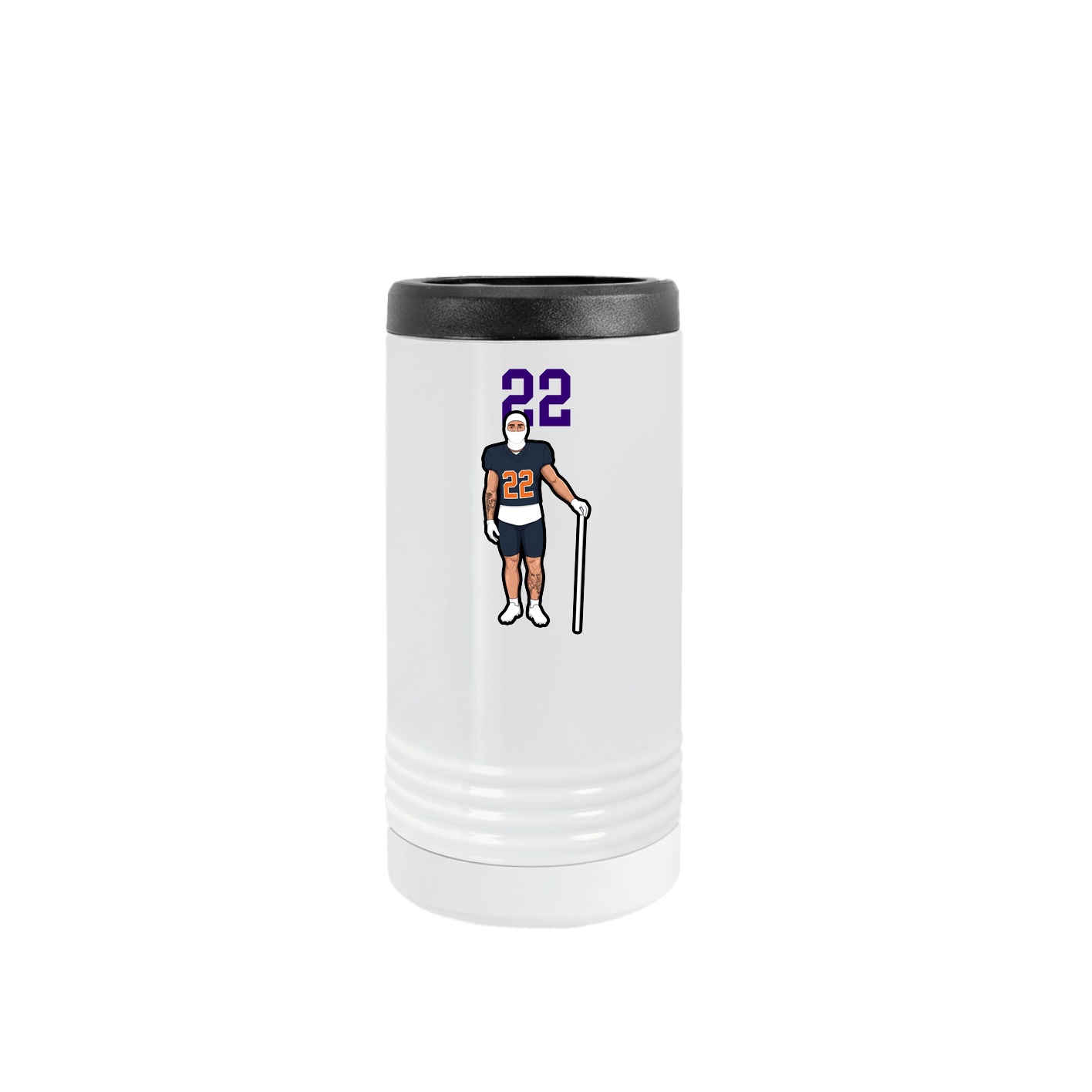 Slim Beverage Holder — Number Top in White