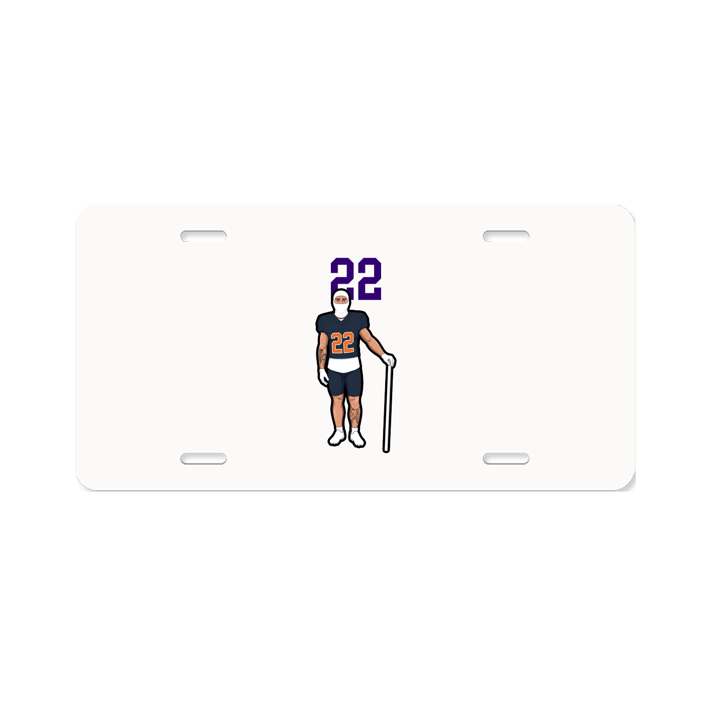 License Plate — Number Top in Classic