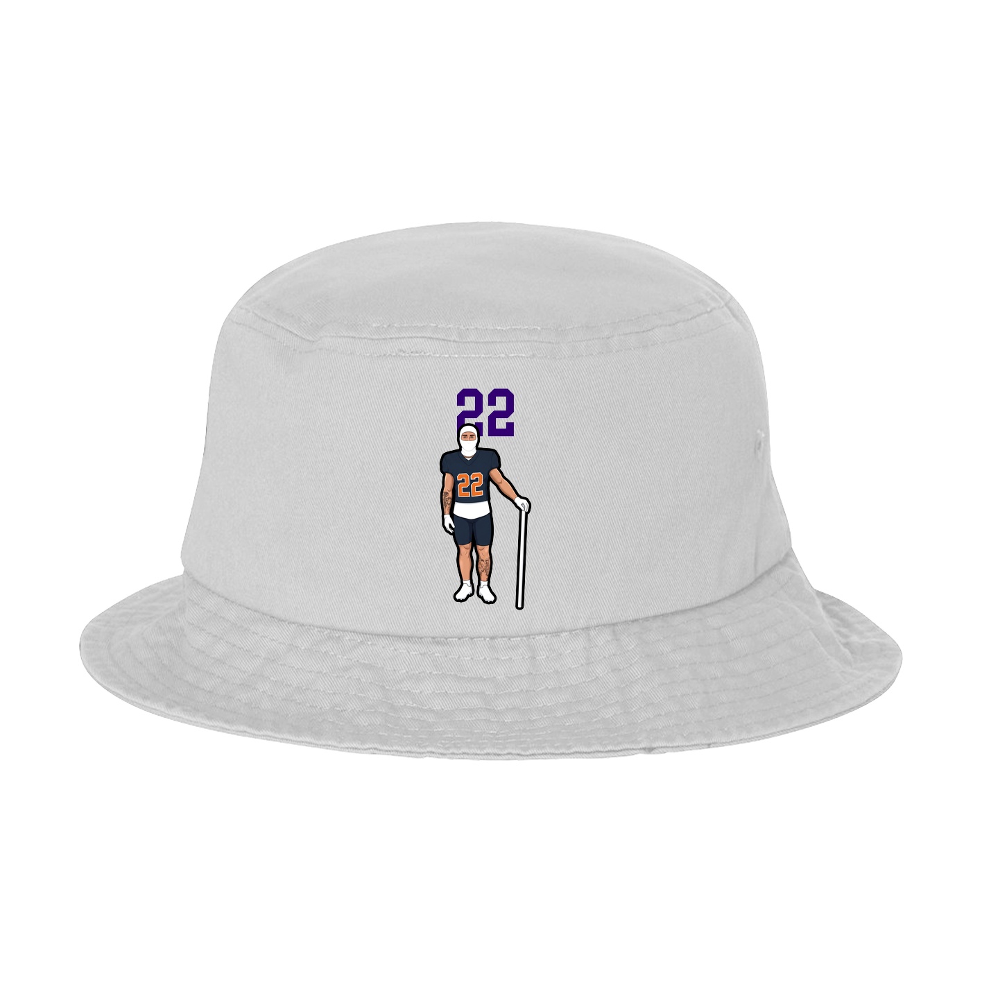 Bucket Cap — Number Top in White