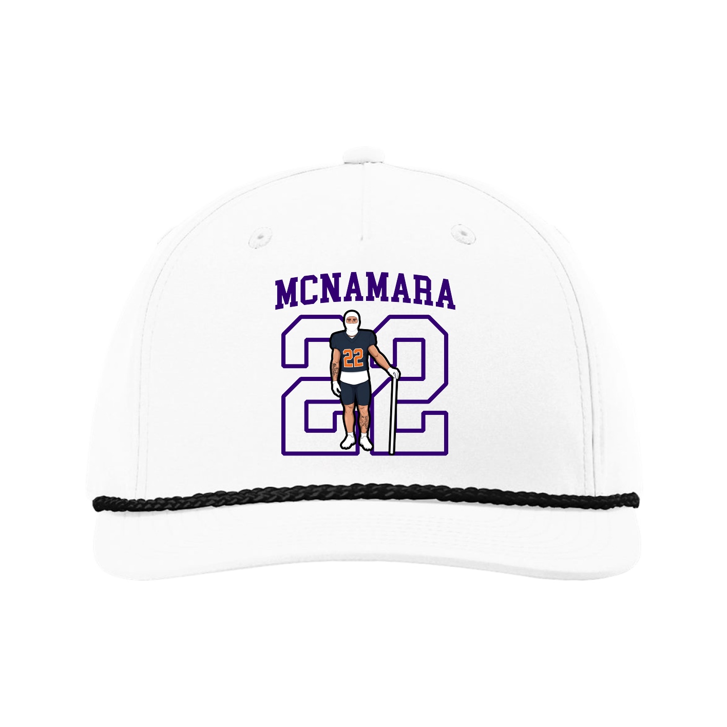 Five-Panel Classic Rope Cap — Shirsey in White