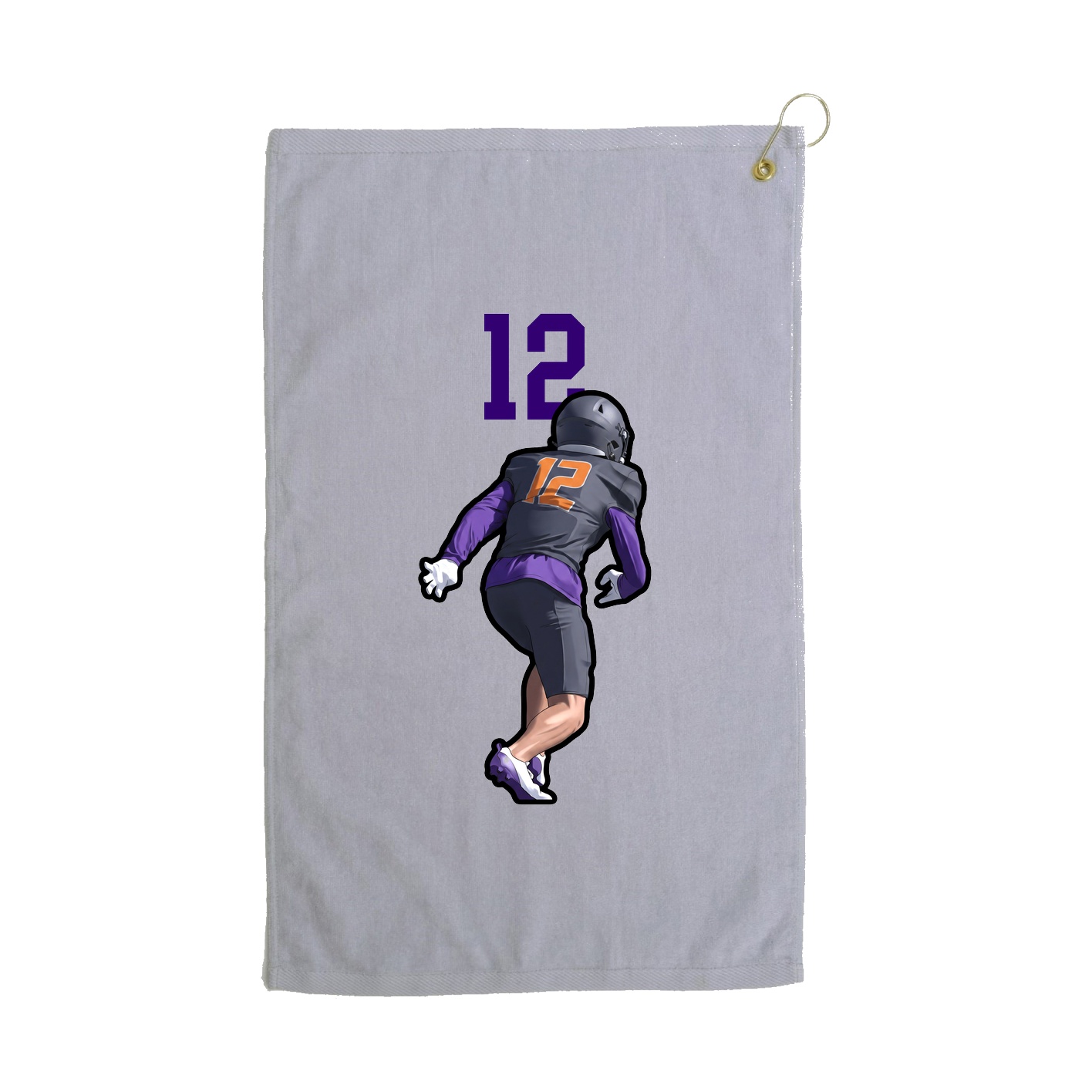 Golf Towel — Number Top in Grey