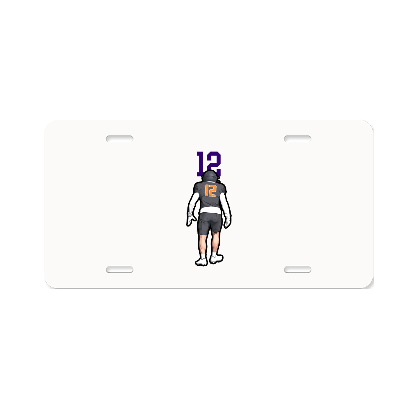 License Plate — Number Top in Classic