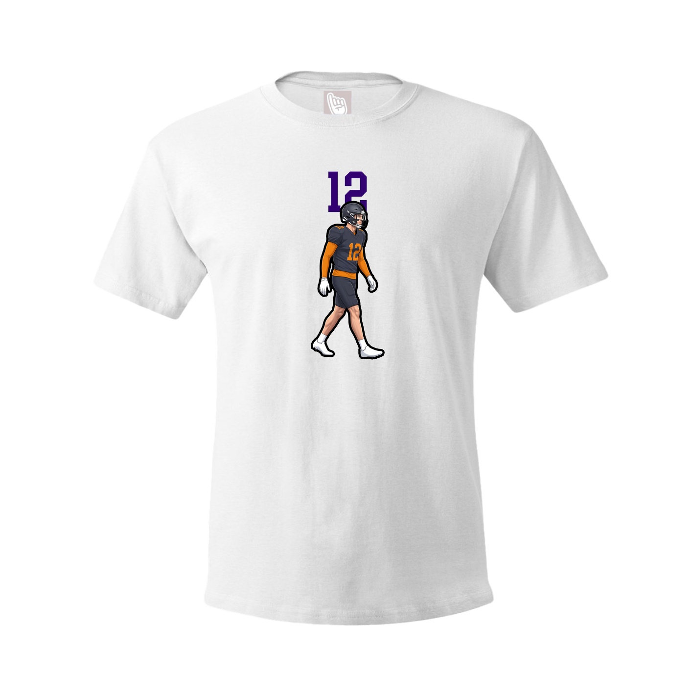 Youth Tee — Number Top in White