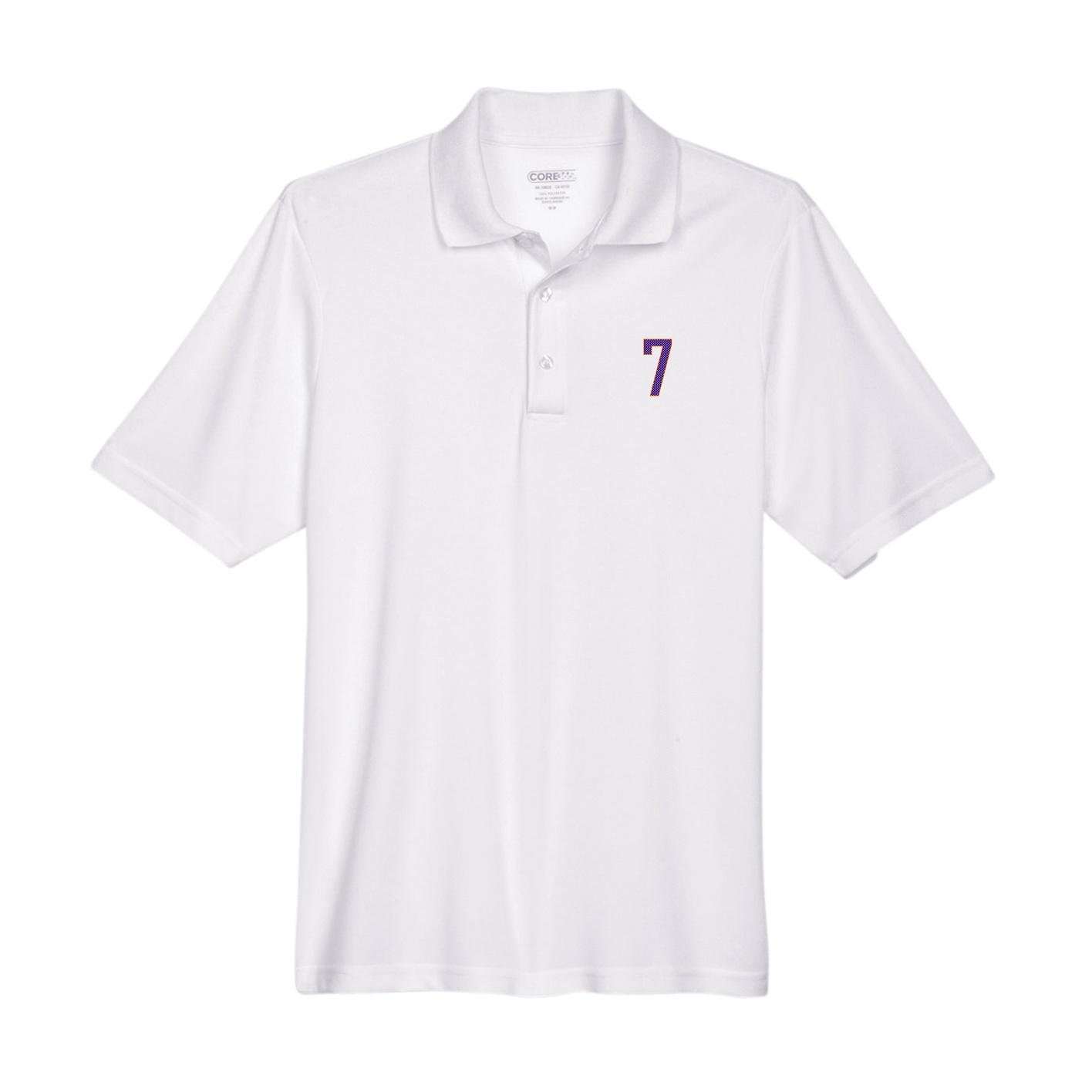 Performance Polo — Front Shirsy in White