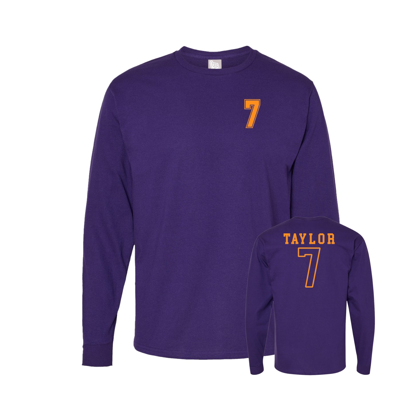 Long Sleeve Tee — Chest Back in Purple