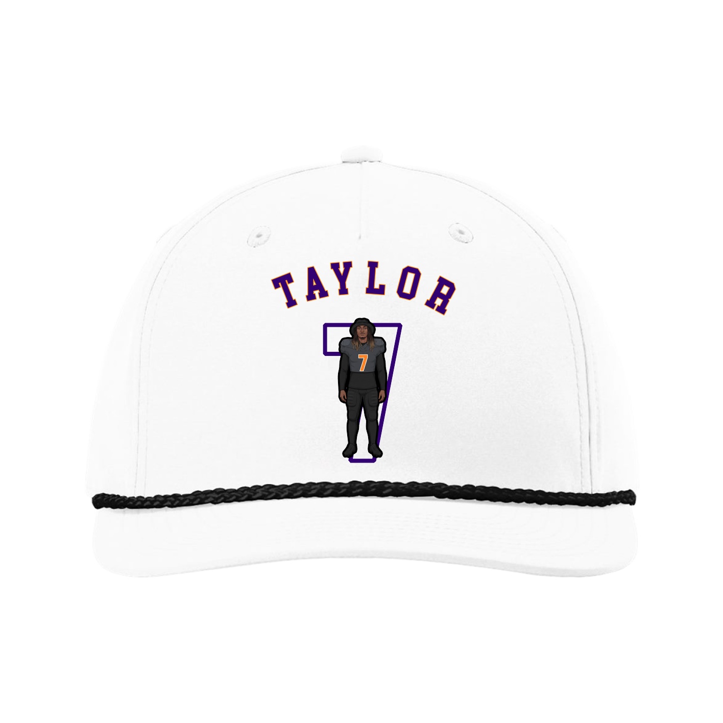Five-Panel Classic Rope Cap — Shirsey Arch in White