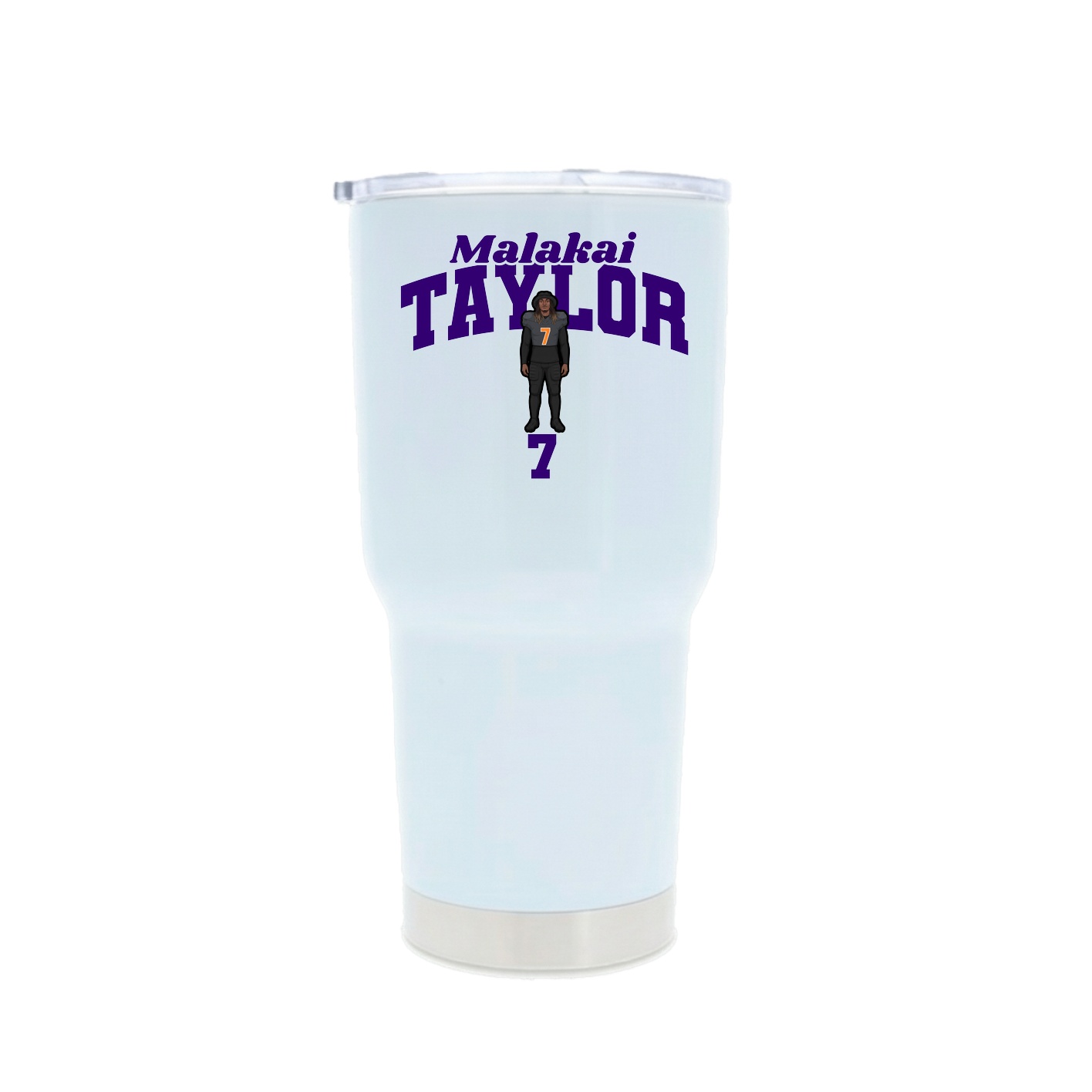 30oz Stainless Steel Tumbler — Signature Arch in White