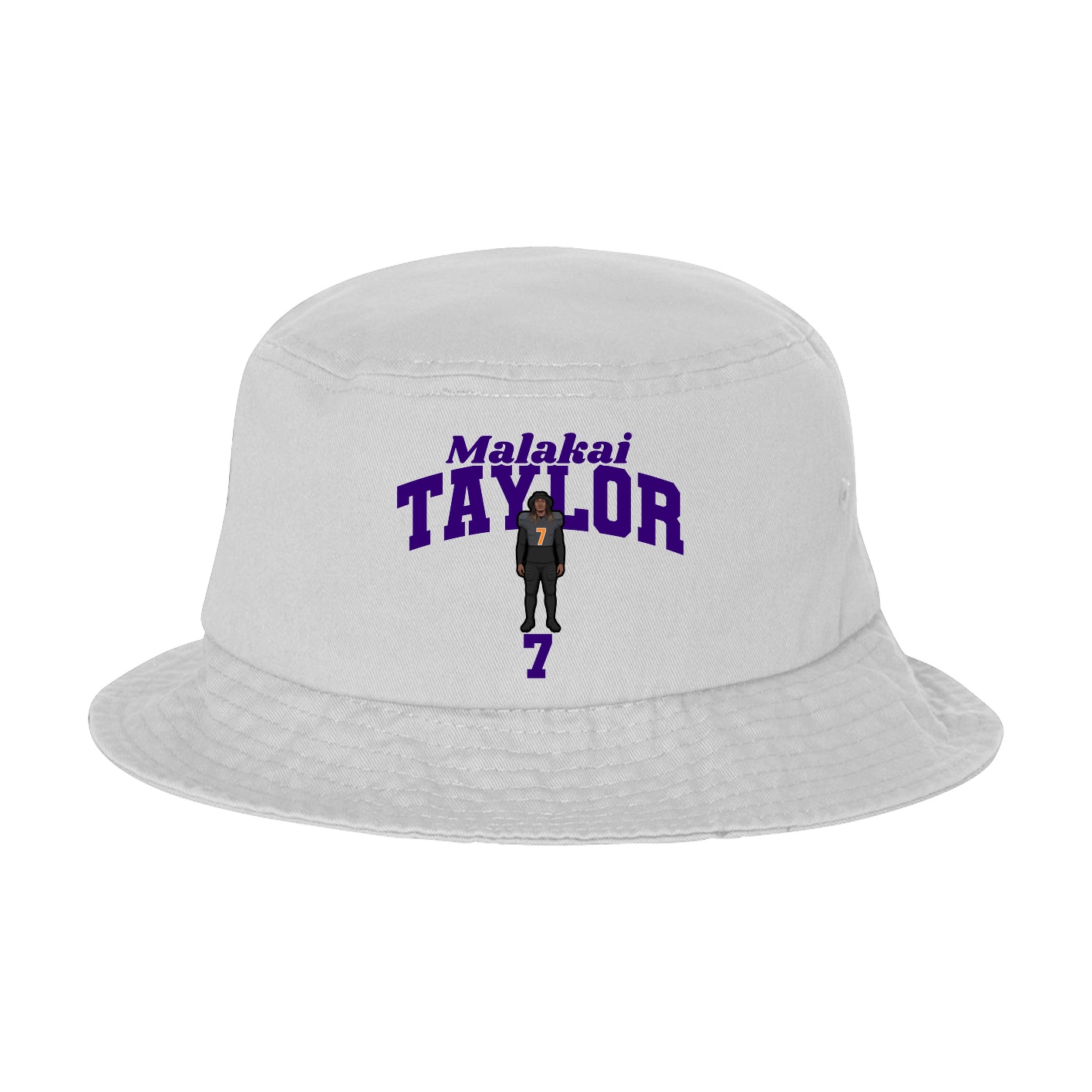 Bucket Cap — Signature Arch in White