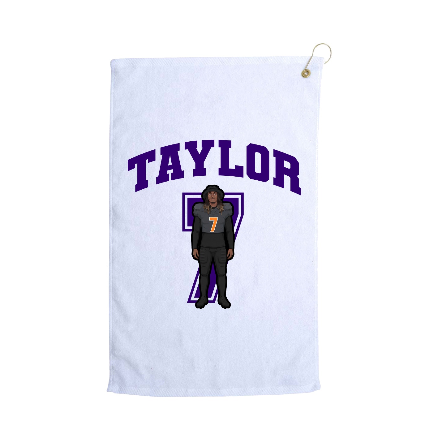 Golf Towel — Number in White