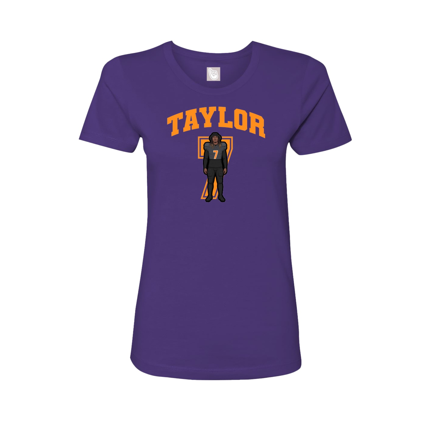 Womens Tee — Number in Purple