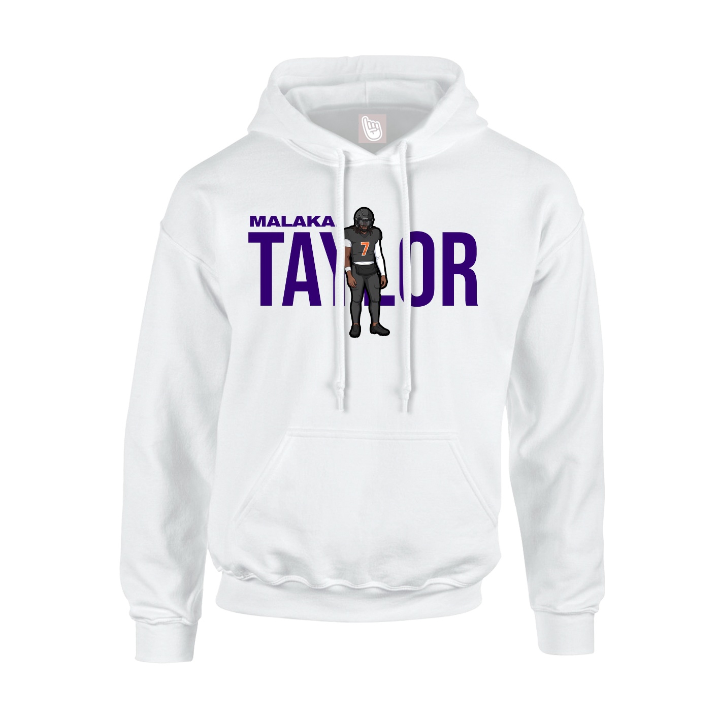 Youth Hoodie — Player Name in White