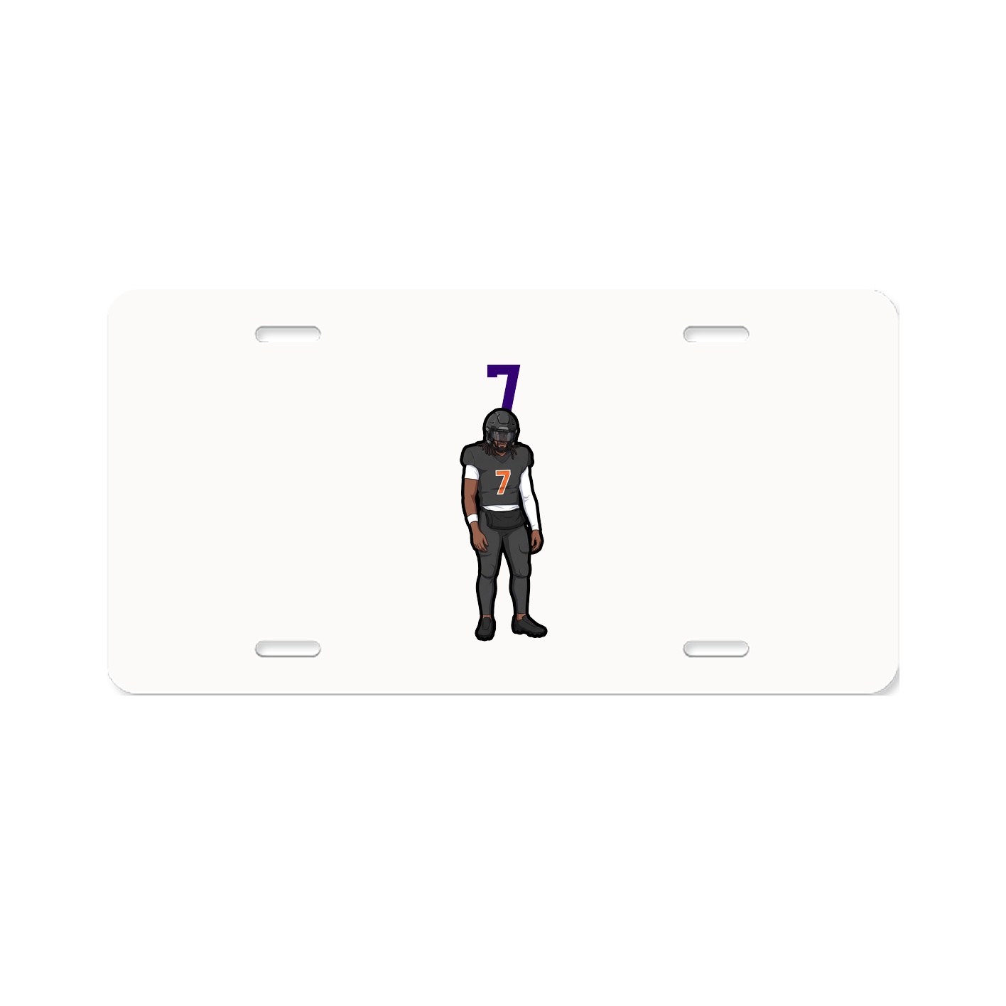 License Plate — Number Top in Classic