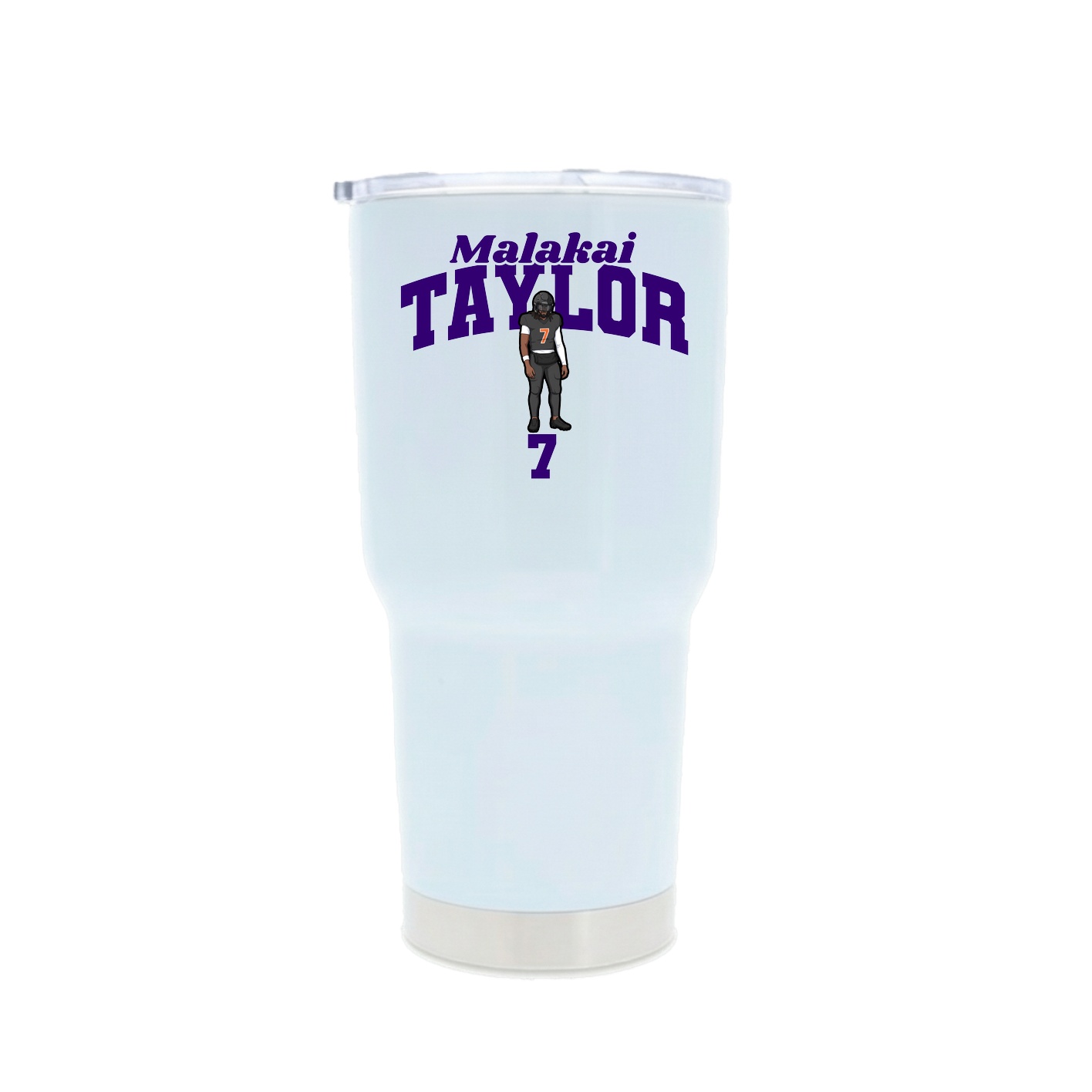 30oz Stainless Steel Tumbler — Signature Arch in White