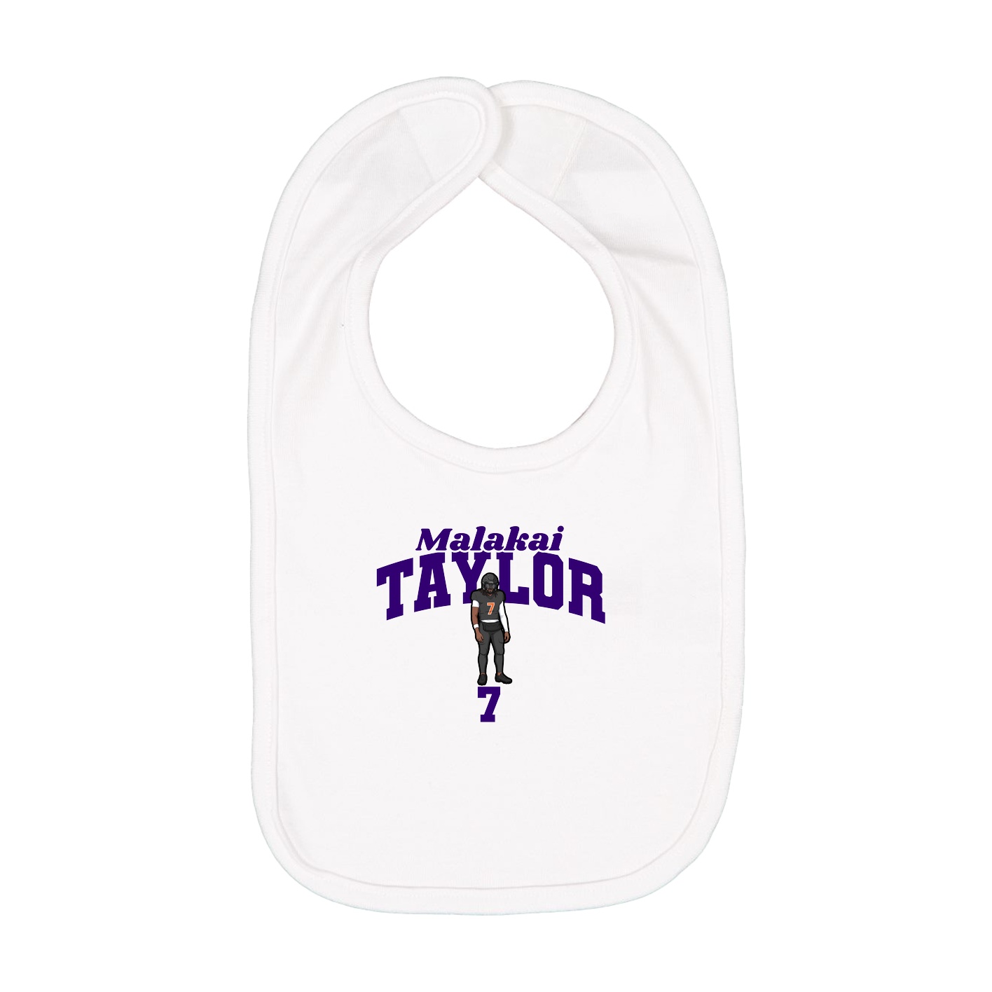 Infant Bib — Signature Arch in White