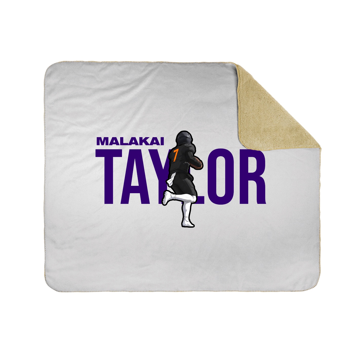 Throw Blanket — Player Name in White